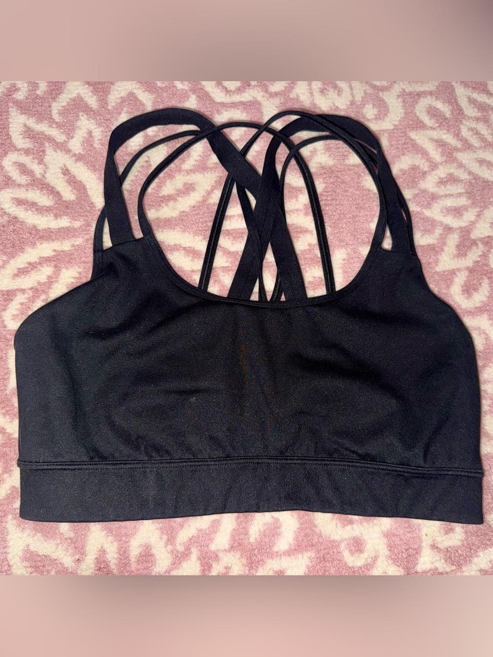Victoria Sport Black Strappy Criss Cross Sports Bra Size M